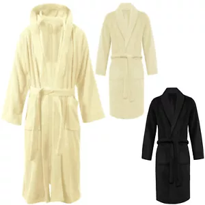 100% LUXURY EGYPTIAN COTTON TOWELLING BATH ROBE UNISEX DRESSING GOWN TERRY TOWEL - Picture 1 of 4