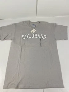 NWT Vintage Colorado T Shirt Size Medium Beige tan Arc Logo - Picture 1 of 6