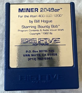 Miner 2049er 1983 Big Five Software Atari 400/800/1200 Cartridge Only. - Picture 1 of 4