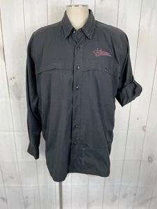 Harley Davidson Black Roll Tab Short Sleeve Long Sleeve Button Up Shirt - XL - Picture 1 of 11