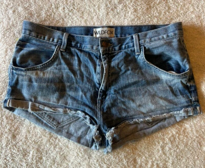 Pantalones Cortos Wildfox Michelle Slouchy Boyfriend Talla 30 Elastizados Suaves Informales Hola Piernas Foto 1 de 4