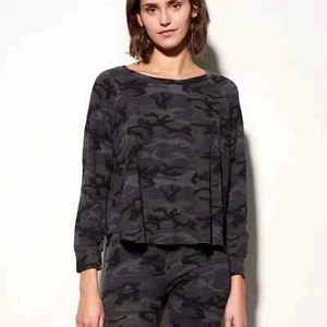 Sundry Camo Trapeze Pullover Lightweight Sweatshirt sz 1 (small) - Picture 1 of 7