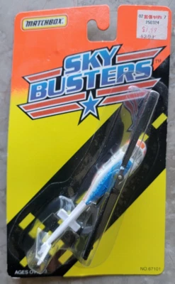 Vintage New 1995 Tyco Matchbox Skybusters Diecast Bell Jet Ranger Helicopter NIP - Image 1 of 4