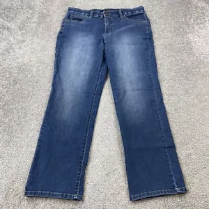Kim Rogers Petite Jeans Women's 14P Blue Straight Leg Stretch Denim - Picture 1 of 10