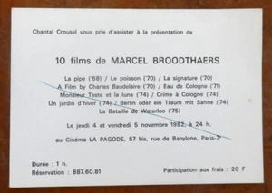 Marcel Broodthaers. 10 Película de Cartón ' Invitation. 1982 - Imagen 1 de 2