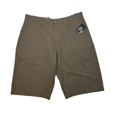 Volcom Monty Shorts Mens 30 Brown Casual Chino Style NEW - Image 1 of 4