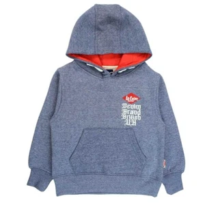 Hoodie Boy. Lee Cooper. Blue Hooded Sweatshirt. Gift For 4-Year-Old Child - Picture 1 of 7