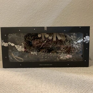 GHIRLANDA ILLUMINATA IN CERAMICA FIENILE VACANZA NATALE PIGNA E CORDA DI LEGNO 5 PIEDI NUOVA CON SCATOLA - Foto 1 di 8