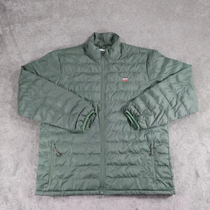 Levis Jacket Mens Large Green Puffer Thermore Insulated Performance - Picture 1 of 16