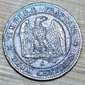 1862K NAPOLEON III 2 CENT COIN (1272) - Picture 1 of 2