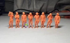 3D Printed 1/72 Modern American ground crew 8 Person Model Unpainted - Picture 1 of 1