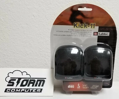 Vintage Labtec Kick - 11 Portable Stereo Speakers SS-11REGN - Image 1 of 2