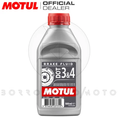 MOTUL DOT 3 & 4 RACING 100% OLIO LIQUIDO FLUIDO FRENI DA COMPETIZIONE AUTO MOTO