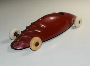 Vintage Streamlined Toy Race Car Pressed Steel - Picture 1 of 7