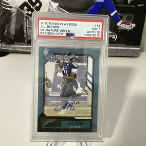 2020 Panini Playbook Signature Green Philadelphia Eagles AJ Brown Auto #13 - Picture 1 of 2