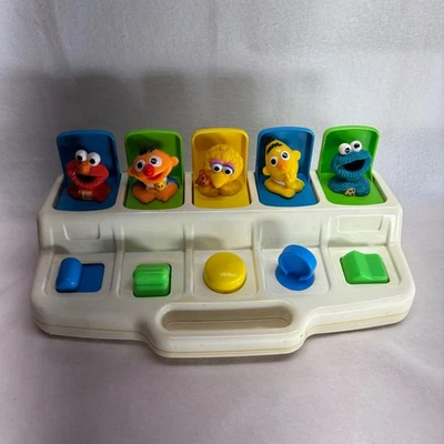 1992 Playskool Улица Сезам Pop Up Pal Элмо Эрни Большая Птица Берт Печенье Монстр - Изображение 1 из 4