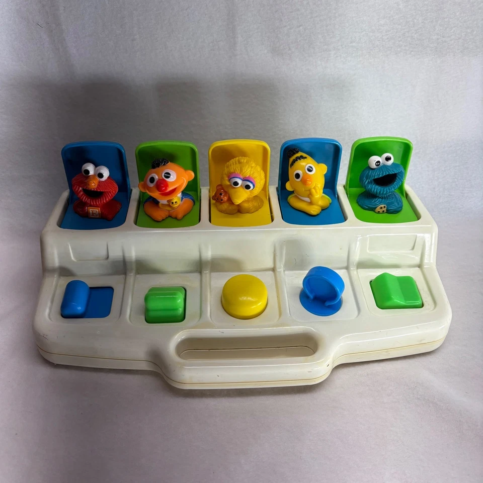 1992 Playskool Plaza Sésamo Pop Up Pal Elmo Ernie Big Bird Bert Cookie Monster Foto 1 de 4