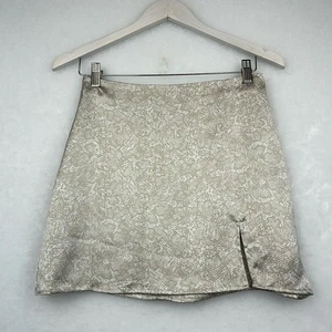 Forever 21 Silk Mini Skirt Snake Print Sz M - Picture 1 of 6