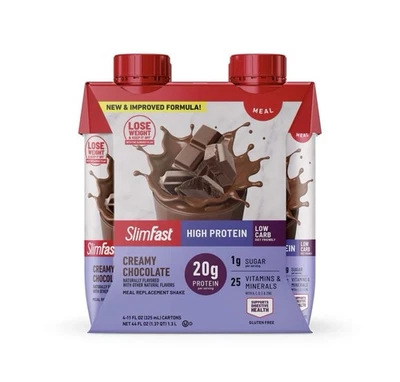 Batidos Slim Fast Advanced Nutrition Cremosos Chocolate Alto en Proteínas 11 oz. 12 pk Foto 1 de 2