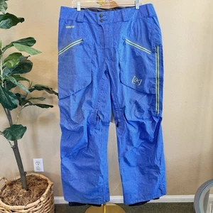 Burton Mens L AK 3L Hover Gore-Tex Ski Snowboarding Pants Blue Backcountry Shell - Picture 1 of 19