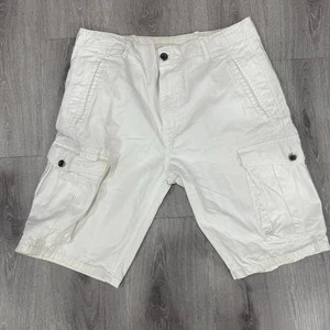 Pantalones cortos cargo Levi’s para hombre W33 blanco algodón bolsillos utilitarios - Imagen 1 de 6