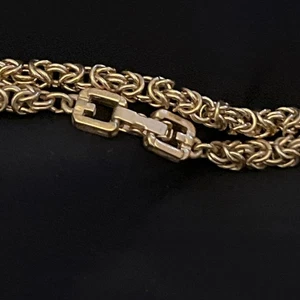 Vintage Bijoux GIVENCHY Weizen Kette 34" vergoldet mit doppeltem "G" Logo Verschluss 🎁 - Bild 1 von 8