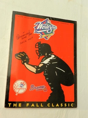 1999 World Series Program, ORLANDO HERNANDEZ #26 SIGNED, ALCS MVP - Image 1 of 4
