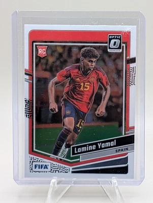 Tarjeta de novato España 2023-24 Panini Donruss FIFA Optic Lamine Yamal #54 (RC) Foto 1 de 2