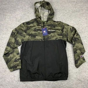 Champion Full Zip Hooded Jacket Youth Size XL New With Tags Green Camo Flaw - Picture 1 of 9