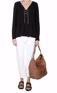 Marc by Marc Jacobs Button Fly Cropped Cotton Jeans Patched Up White 32x18 $358 - Picture 1 of 6