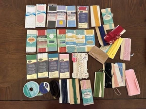 Lot Sewing Vintage Wright's, Talon, Boiltex etc Seam Binding Rick Rack Hem NOS - Picture 1 of 8