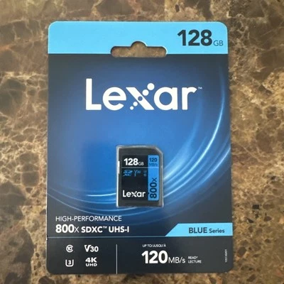 High-Performance 800x 128GB SDXC UHS-I Memory Card, C10, U3, V30, Full-HD & 4... - Image 1 of 4