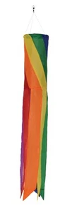 Rainbow Diagonal Sections - 50 Inch Windsock - Colorful Hanging Decoratio - Picture 1 of 6