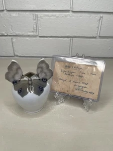 Mini jarrón mariposa Royal Copenhagen Art Deco con nota de compra original de 1939 RARO - Imagen 1 de 14