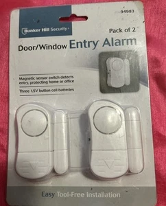 Bunker Hill Security Door / Window Entry Alarm Pack of 2 Item 94983 New Sealed - Picture 1 of 4