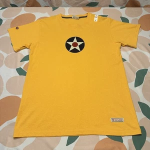 Red Canoe Roundel T-Shirt Men’s XL Extra Large Yellow USAF Air Corps Army Print - Picture 1 of 11