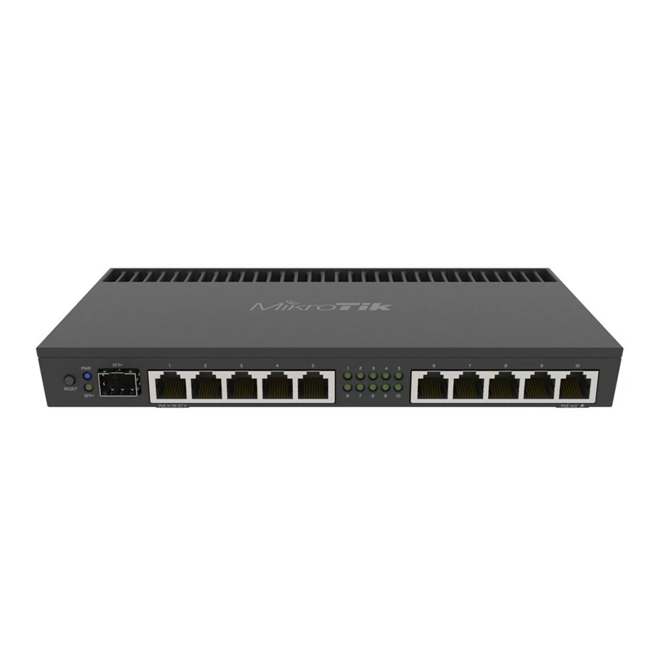 Mikrotik RB4011iGS+RM 10 port router quad-core 1.4Ghz CPU 1x SFP+ 10Gbps RB4011 - Image 1 of 1