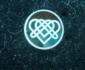 Endloses keltisches Herz 1 Gramm 0,999 reines Silber runde Münze Goldbarren Symbol für die Liebe - Bild 1 von 4