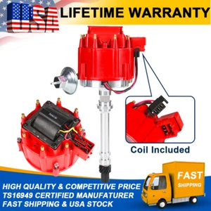 Racing HEI Distributor Ignition Combo Set For Chevy GMC SBC 350 BBC 454 5.0/5.7L - Picture 1 of 12