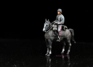 1/72 WWII soldier German General on Horseback Hand Painted Battlefield diorama - Picture 1 of 6