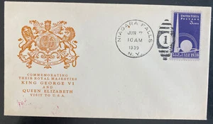 1939 Niagara Falls NY USA First Day Cover King George VI Royal Visit FDC - Picture 1 of 2