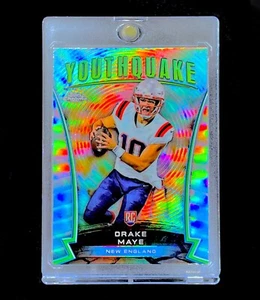 DRAKE MAYE ROOKIE SILVER PRIZM REFRACTOR HOLO SP Insert Rare Non Auto - PATRIOTS - Picture 1 of 5