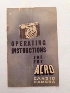 Bedienungsanleitung für die ACRO Candid Kamera Booklet Guide 40er Jahre - Bild 1 von 4