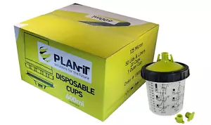 Planit Disposable PPS Spray Cup System Kit 600ml 125 Micron 50 Lids & Liners - Picture 1 of 3