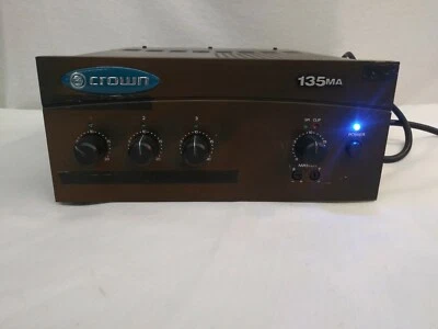 CROWN 135 MA COMMERCIAL MIXER/AMPLIFIER REVERB 3-INPUT 35W - Image 1 of 4