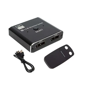 DisplayPort Switch DP1.4 Bidirectional Converter 8K@30Hz 4K@120Hz 2X1 or 1X2 - Picture 1 of 15