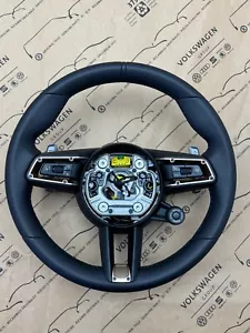 Porsche 991 992 volante volante in pelle con riscaldamento originale 992419091BR originale - Foto 1 di 8