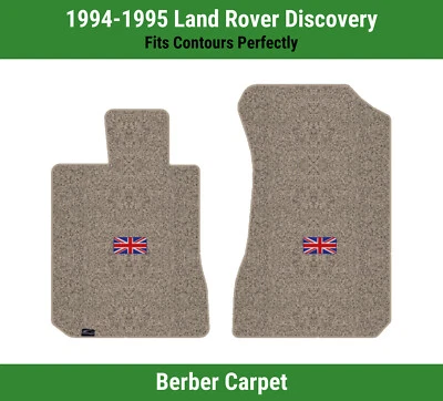 Lloyd Berber 前地毯垫适用于 '94 - 95 路虎 Discovery 带英国国旗 — 第 1/4 张图片