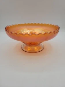 Dugan Calendula Tonda "Gelato" Ciotola Doppio Stelo Rosa Carnevale Vetro 8" - Foto 1 di 5