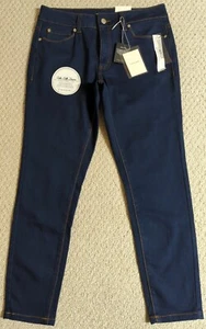 New Tahari Womens Size 10/30 Blue Seta Silk Denim Slim Mid-Rise Skinny Pants 23 - Picture 1 of 13